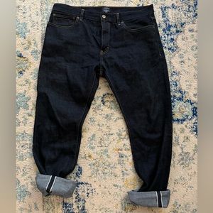 Slim-fit selvedge jean in dark wash